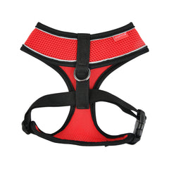 Puppia Soft Harness Pro Red XL reflective straps visible for safer evening strolls.