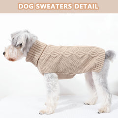 Puppishy Chihuahua-model wearing beige sweater illustrates easy pull-on design.