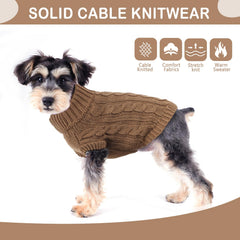 Puppishy small dog sweater size small chest fit for easy wearing.