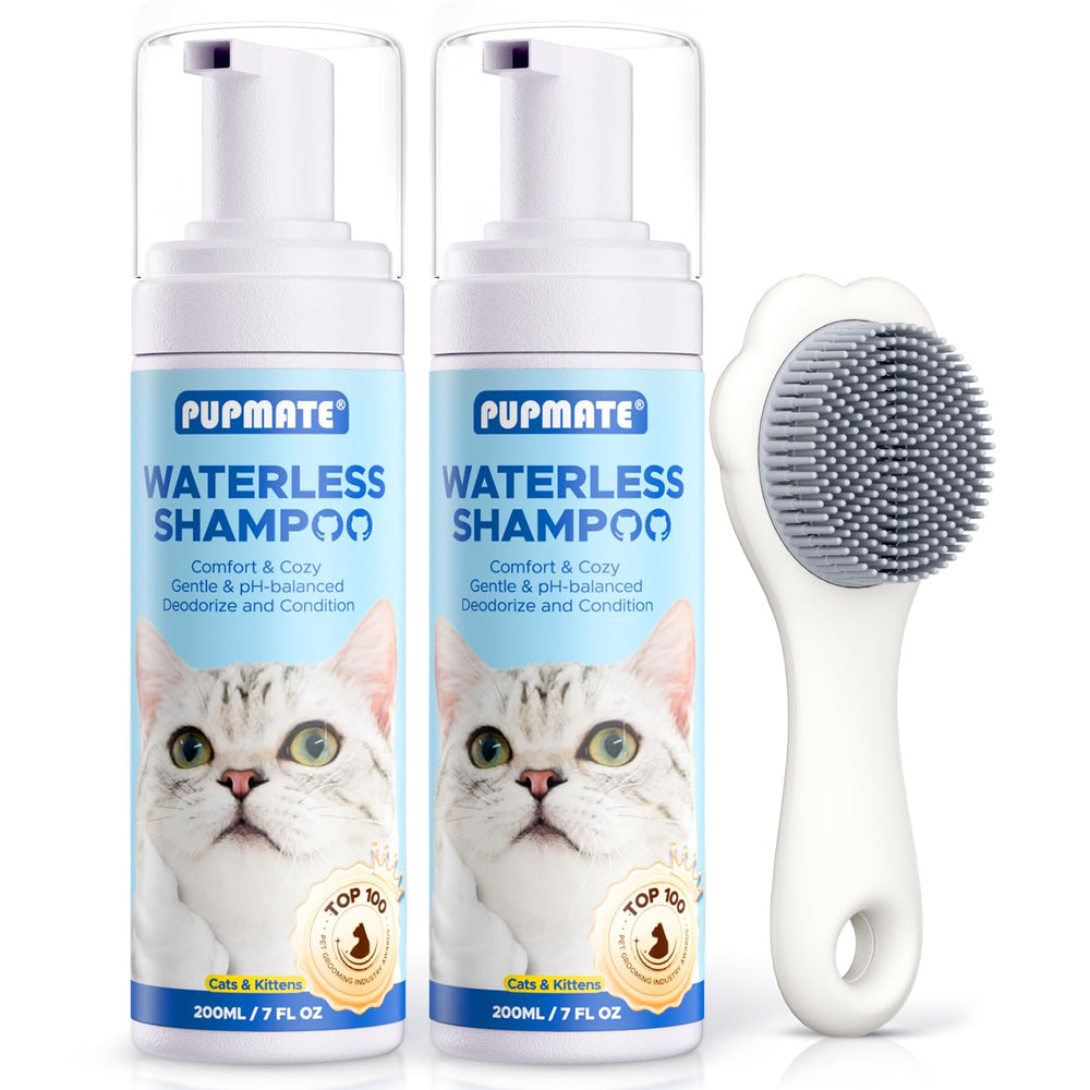 PUPMATE waterless cat shampoo bottle front for stress-free baths