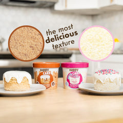 Puppy Cake Cuppy Cake with just add water saves time in party prep.