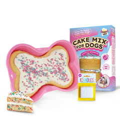 Puppy Cake Mix dog birthday cake kit package ready for celebrations.