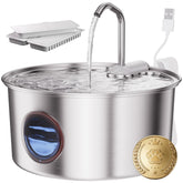 Puppyspout cat water fountain 108oz visual window shows water level for easy monitoring.