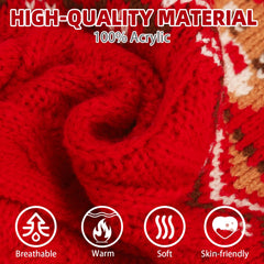 PUPTECK Knitted pattern detail emphasizes classic style and durable acrylic knit.