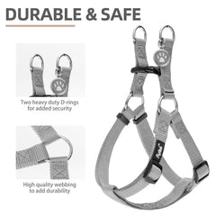 PUPTECK step-in harness easy-on-off design enables quick, stress-free walks.