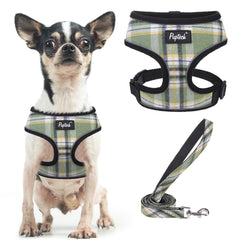 PUPTECK soft-mesh harness front view for lightweight daily-walk comfort