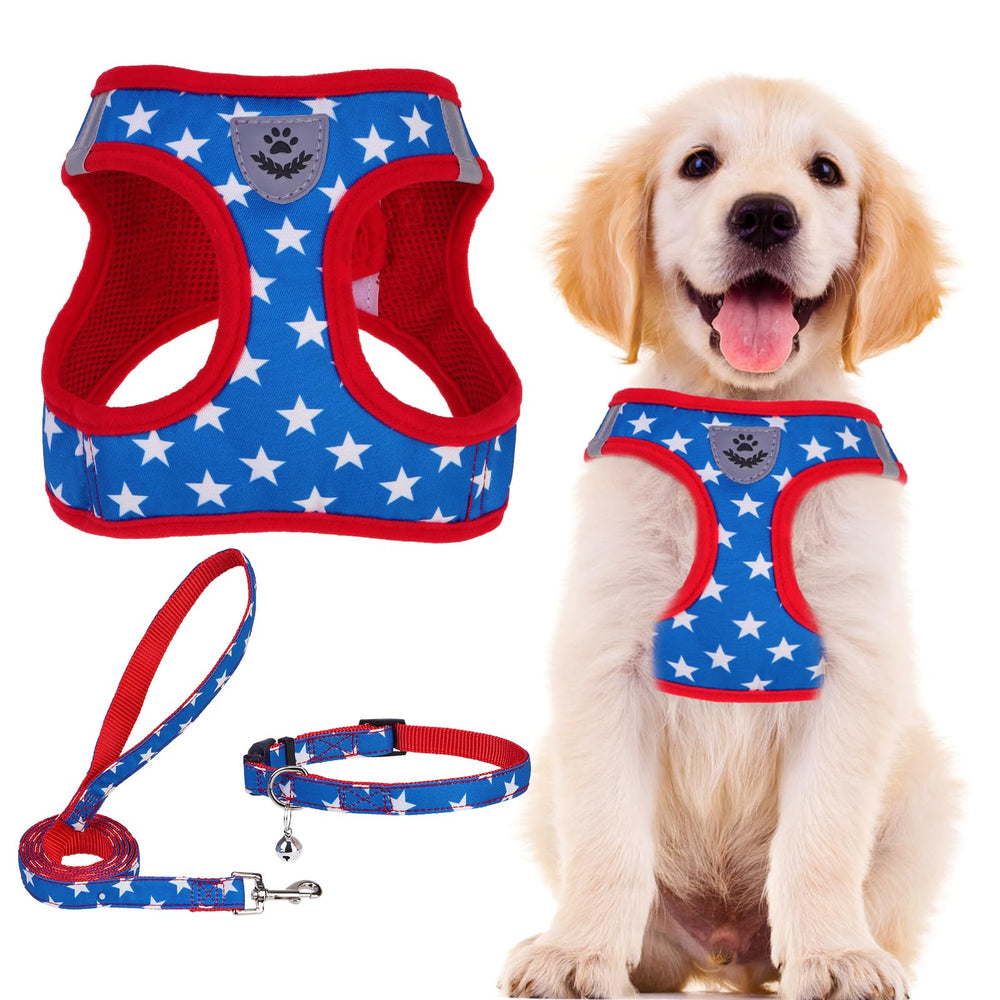 PUPTECK adjustable dog harness front view for comfortable all-day wear