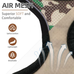 PUPTECK soft mesh harness camouflage side view highlighting breathable air-mesh design.