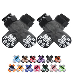 PUPTECK calcetines para perro antideslizantes, frente, mayor tracción.