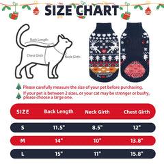 PUPTECK Christmas cat sweater side view highlights festive knitwear fit.