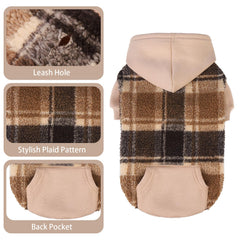 PUPTECK dog hoodie stretch-necks-cuffs-hem ensures comfortable fit.