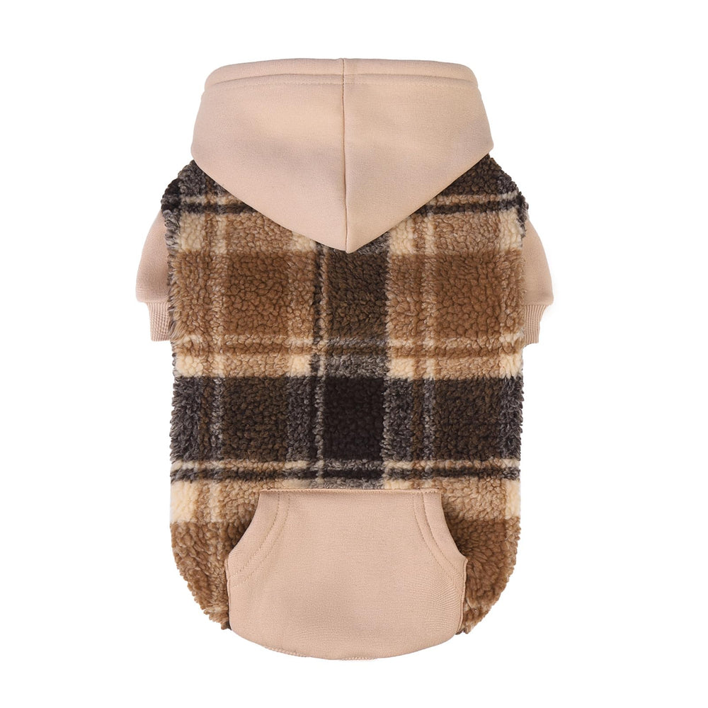 PUPTECK dog hoodie warm-lambswool-fabric enhances cozy winter walks.