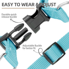 PUPTECK ID-tag detail in sky blue XS with engravable surface.