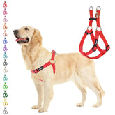 PUPTECK No-Pull Harness red front view shows chest support for safer walks