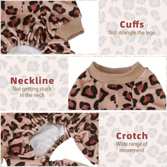 PUPTECK pijama para perro con cuello y puños elásticos para movilidad.
