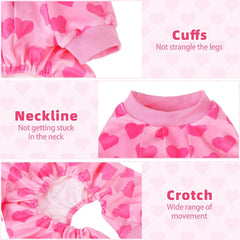 PUPTECK pijamas para perro, diseño estampado lindo y cálido
