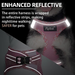 PUPTECK pink night-reflective harness for visibility