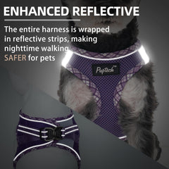 PUPTECK reflective night safety strips on the harness aid visibility after dark.