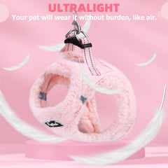 PUPTECK reflective strips harness near-collar detail increases visibility at dusk.