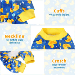 PUPTECK soft fleece dog pajamas back pocket detail adds practical snack storage.