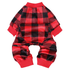 PUPTECK Soft Fleece Dog Pajamas front view: cozy warmth for small and medium dogs.
