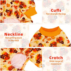 PUPTECK soft fleece dog pajamas stretch neckline for comfort