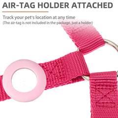 PUPTECK step-in harness hot pink ready for quick on/off during errands.