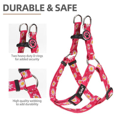 PUPTECK step-in harness front-leg-entry enables quick, hassle-free on/off