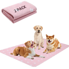 PUPTECK washable dog pee pad top layer cushions paws and starts absorption.