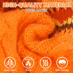 PUPTECK Maple Leaf Orange knit-detail highlights classic style and warmth