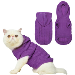 PUPTECK winter sweater front view keeps small pets cozy during chilly walks.