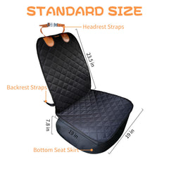 Puptoceed dog front seat cover shows full edge protection against claws