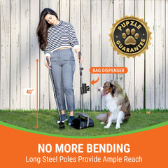 Pupzle swivel bin with odor lid locks in smell for cleaner yards.