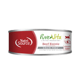 Pure Vita 96% grain free beef cans show protein-rich meal for cats.