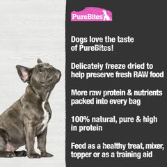 PureBites salmon dog treats close-up shows crisp texture and inviting aroma.