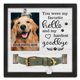 PUREFLY dog memorial frame with collar mount for a lasting pet tribute