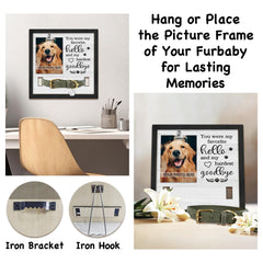 PUREFLY pet memorial frame with 0.35-inch thick wood panels for durable display