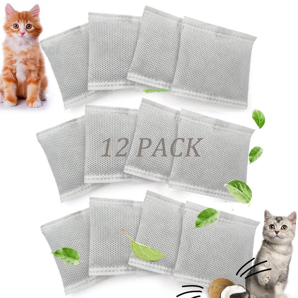 PurifyLogix 12-pack hooded litter box odor eliminators reduce smells in busy homes.