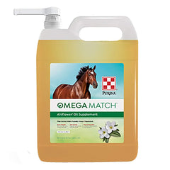 Purina Omega Match Ahiflower Oil 1gal bottle pour — supports joint health and a healthy coat.