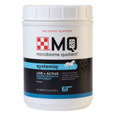 Purina Systemiq probiotic bottle supports steady gut flora in horses.