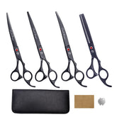 Purple Dragon 7in straight grooming scissor delivers precise straight cuts for clean body lines.