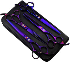 Purple Dragon 7in straight scissor for precise body trimming and styling