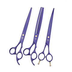 Purple Dragon 8inch dog grooming scissor with sharp blade for precise cuts