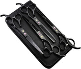 Purple Dragon Professional 7in razor-sharp edge closeup showcases precise cutting for clean finishes.
