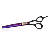 Purple Dragon professional hair cutting scissors 7-8 inch open blade for precise styling.
