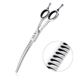 PURPLEBIRD dog grooming scissors curved blades for gentle pet trims.