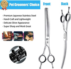 PurpleBird face-paws-use grooming scissors for precise work on pets