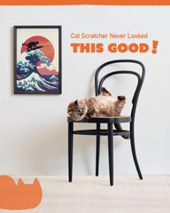 PURRDEE vertical scratch wall mount for apartments with limited space.
