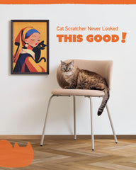 PURRDEE wall art with sisal scratchpad frame detail highlights artful design