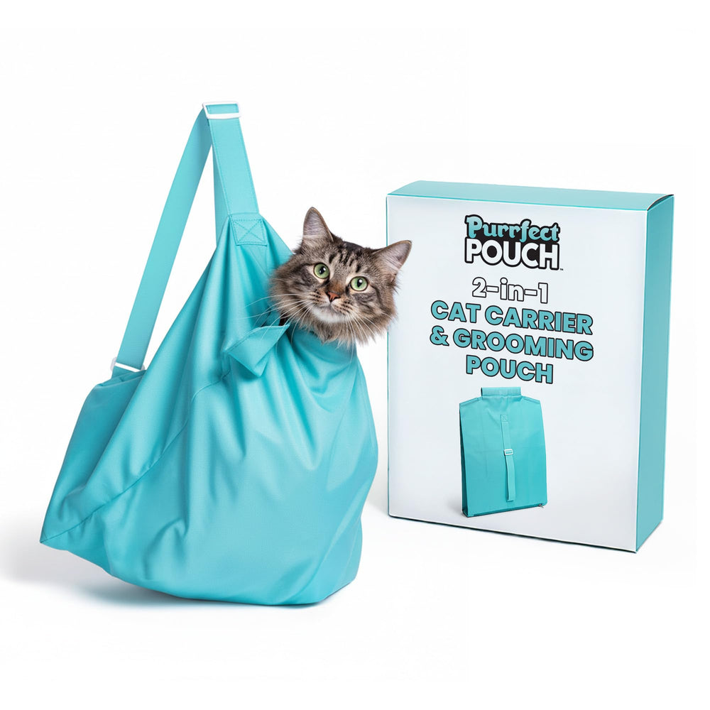 PURRFECT POUCH original cat carrier open shows easy loading and calm transport